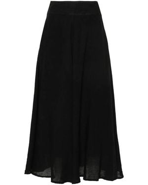 120% Lino Linen Skirt - Black
