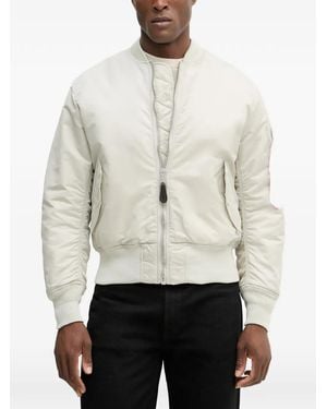 Alpha Industries Heritage Zip-Up Bomber Jacket - White