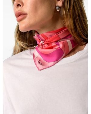 Elizabetta Michelle Silk Bandana - Pink