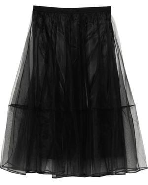 JNBY Falda Acampanada - Negro