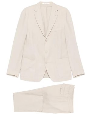 Eleventy Notched-Lapel Suit - White