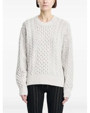 Maria McManus Tear Drop Aran Jumper - White
