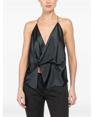 The Sei Twisted Cami Top - Black