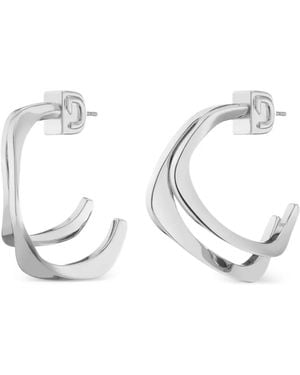 DEMARSON New York Sandro Hoop Earrings - White