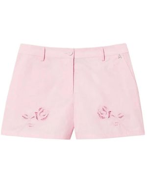 Twinset Floral-Embroidered Short - Pink
