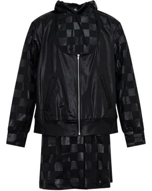 Comme des Garçons Sudadera Con Capucha Y Motivo Ajedrezado - Negro