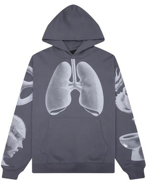 Pleasures Dysfunction Graphic Print Hoodie - Blue