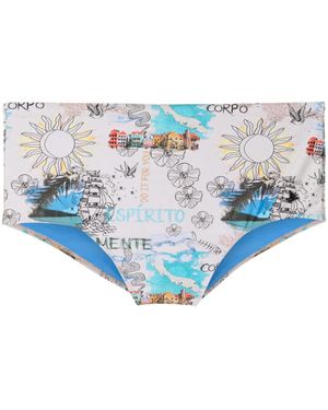 Amir Slama Costume Da Bagno Con Stampa Grafica - Blu
