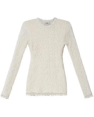 Isabel Marant Brany Stretch-Lace Top - White