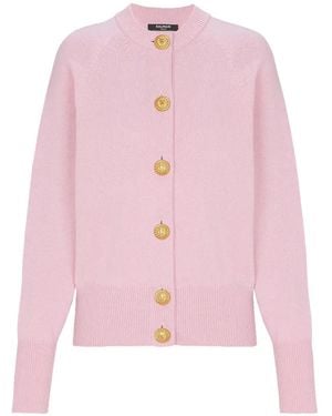 Balmain Cárdigan Con Botones - Rosa