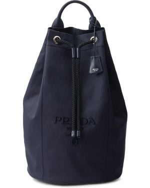Prada Borsone Con Coulisse - Blu