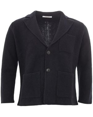 Kangra Notched-Collar Patch-Pocket Cardigan - Blue