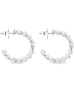 Tous Chain-Link Hoop Earrings - White