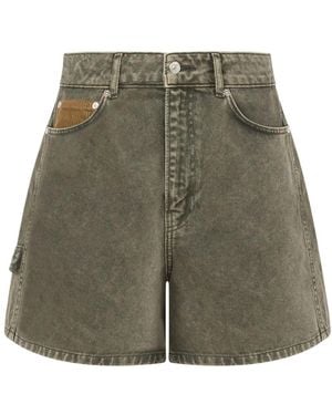Moschino Halbhohe Jeans-Shorts - Grün
