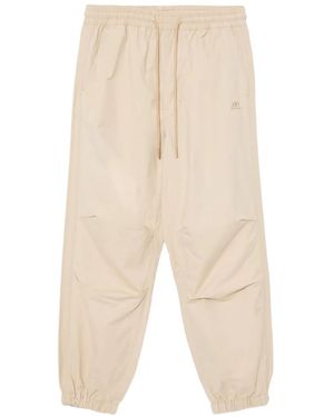 Chocoolate Logo-Embroidered Trousers - Natural