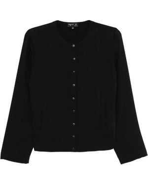 agnès b. Press-Stud Blouse - Black