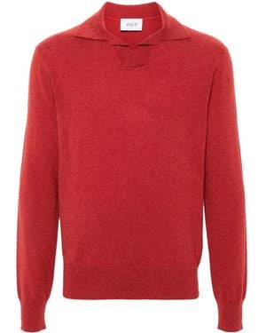 D4.0 Klassischer Kaschmirpullover - Rot