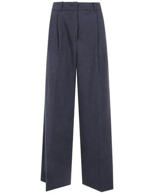 DUNST Pleated Tailored Pants - Blue