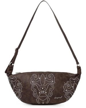 Desigual Studded Shoulder Bag - White