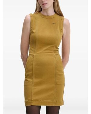 G-Star Logo-Plaque Dress - Yellow