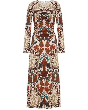 Cara Cara Floral-Print Gathered Dress - Multicolour