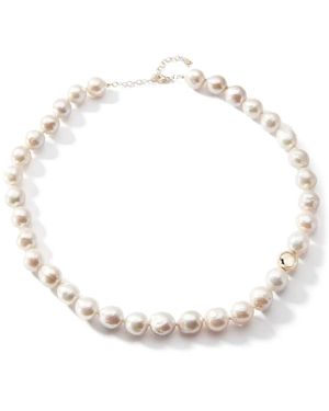 Mateo 14Kt Baroque Pearl Necklace - White