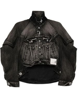 Maison Mihara Yasuhiro Gerafeld Denim Jack - Zwart