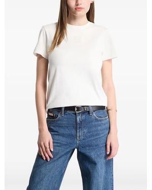 Calvin Klein Camiseta Con Logo Bordado - Azul