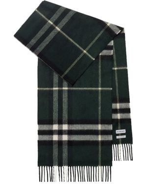 Burberry Giant Check Cashmere Scarf - Green