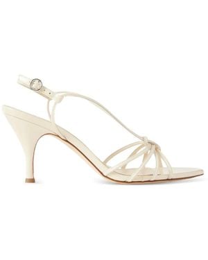 Aeyde Solange Strappy Buckle Sandals - White