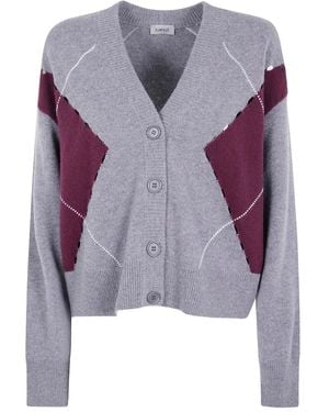 Mrz Vest Met Argyle Patroon - Paars