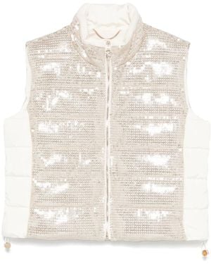 Liu Jo Sequinned Gilet - White