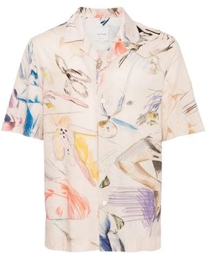 Paul Smith プリント シャツ - ナチュラル