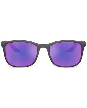 Prada Linea Rossa Zonnebril Met Vierkant Montuur - Paars