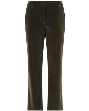 La DoubleJ Pantalones Acampanados 24/7 De Terciopelo - Negro