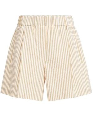 Brunello Cucinelli Shorts A Righe - Neutro