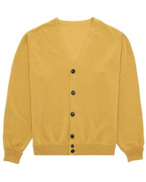 Fortela Oliver V-Neck Cardigan - Yellow