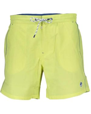 North Sails Palm-Tree Print Swim Shorts - Yellow