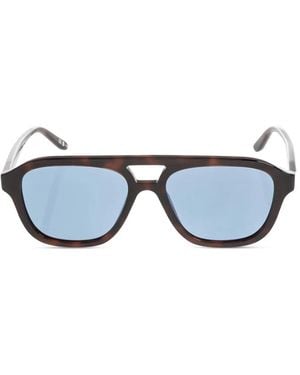 Balenciaga Daily Tortoiseshell-Effect Pilot Sunglasses - Blue