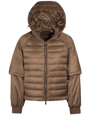 Moorer Ersilia Quilted Jacket - Brown
