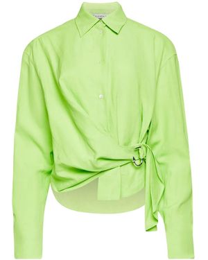 JW Anderson Draped Twisted Shirt - Green