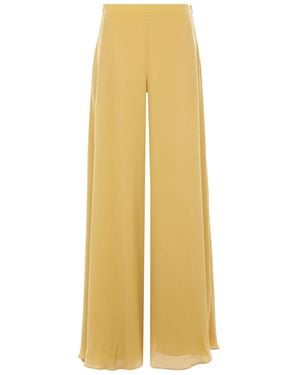 Elie Saab Seidenhose Mit Weitem Bein - Gelb