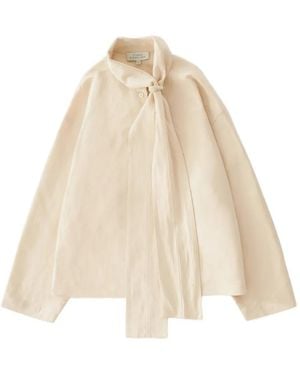 Studio Nicholson Blouse Colt À Détail Noué - Natural