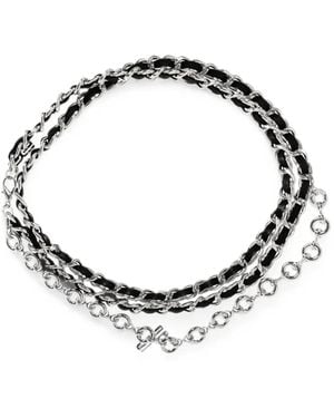 Gestuz Gzzinnia Logo-Plaque Chain Belt - Metallic