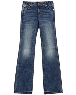 KHAITE Faded Flared Jeans - Blue