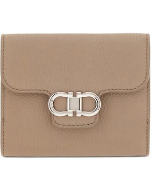 Ferragamo Gancini Compact Wallet - Natural