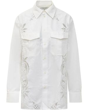 Marine Serre Embroidered Shirt - White