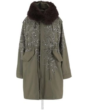 Stella McCartney Sequin-Embellished Parka - Green