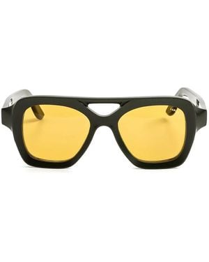 LAPIMA Samuel Geometric-Frame Sunglasses - Yellow