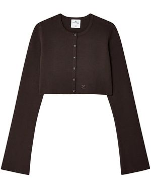 Courreges Cardigan Crop - Nero